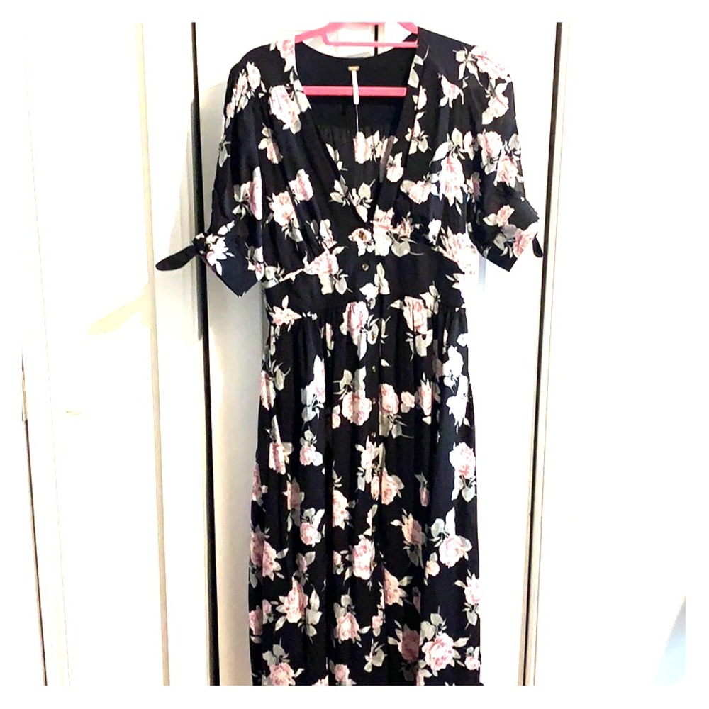 Black Floral Free People Dress